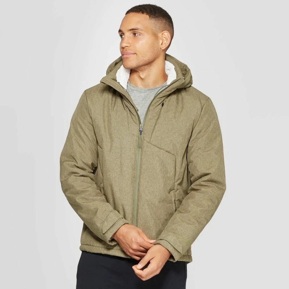 Champion C9 Men's Sherpa Hooded Softshell Jacket - Large, green